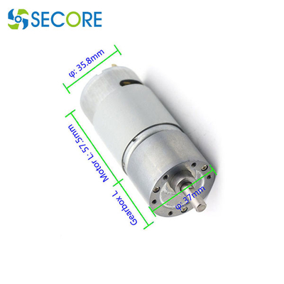 12v 24v 800rpm 555 Reducing Motor With 37mm Gearbox Speed Adjustable
